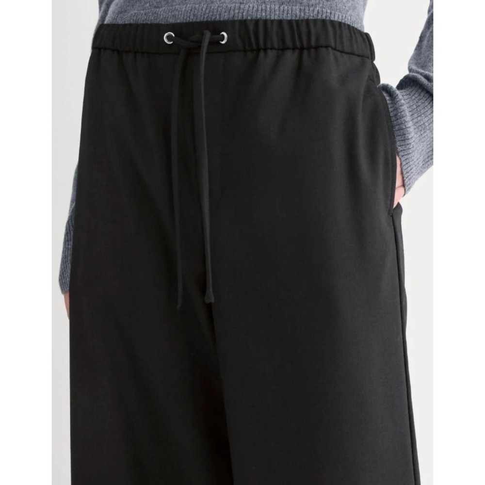 Everlane Women's Wool Blend Pull-on Trouser in Tailor‎ Twill - Black - Sz 14 - Picture 4 of 7